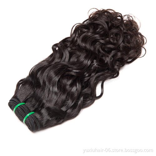 Water Wave Brazilian Virgin Remy Hair Extension Wavy Hair 3 Bundles With Closure Cuticle Aligned Hair No Shedding